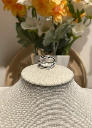 Bague acier inoxydable argentée – ajustable – design vague moderne, brand: Tendance, condition: Very good, size: Adjustable, €7.90, €9.00 includes Buyer Protection Pro