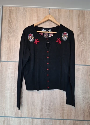 "Skull" cardigan - Banned - Maat 4XL 48, merk: Banned Alternative, staat: Nieuw met prijskaartje, maat: 4XL / 48 / 20, € 22,50, € 24,33 inclusief Kopersbescherming Pro