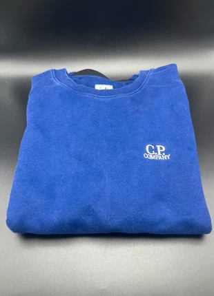 C.P. Company Sweatshirt Bleu Logo Brodé – 100% Coton, marque: C.P. Company, état: Très bon état, taille: L, 65,00 €, 68,95 € Protection acheteurs incluse