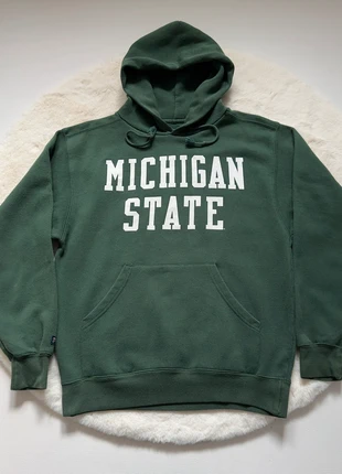 Pull sweat à capuche vert, merk: American College, staat: Heel goed, maat: S, € 3,00, € 3,85 inclusief Kopersbescherming