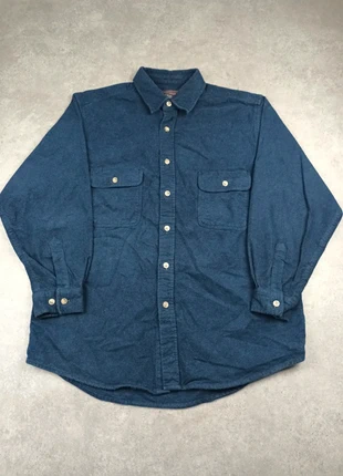 Chemise en flanelle unie épaisse Moose Creek bleu marine vintage workwear taille L homme, brand: Vintage Dressing, condition: Very good, size: L, €18.00, €19.60 includes Buyer Protection Pro