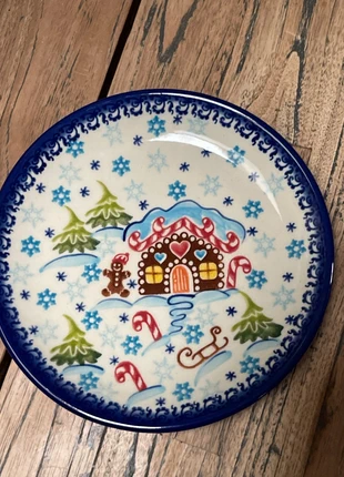 Bolesławiec uroczy talerz 17 cm Unikat!, merk: BOLESLAWIEC, staat: Nieuw zonder prijskaartje, € 19,00, € 20,65 inclusief Kopersbescherming
