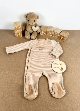 Pyjama velours 3 mois, brand: In Extenso, condizioni: Ottime, taglia: 3-6 mesi / 62 cm, €3.95, €4.85 include la Protezione acquisti