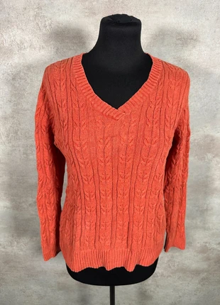 Pull-over Maille Torsadée Cable Knit Vintage Croft & Barrow corail texturé taille M, brand: Vintage Dressing, condition: Very good, size: M / 38 / 10, €15.00, €16.45 includes Buyer Protection Pro