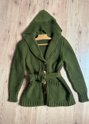 Gros gilet en laine capuche kaki, marque: Maglia pull, état: Bon état, taille: M / 38 / 10, 15,00 €, 16,45 € Protection acheteurs incluse