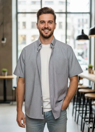 👔 Camicia XL Micro-Fantasia Grigia, marke: Vintage Dressing, zustand: Neu, größe: XL, 5,00 €, 5,95 € inklusive Vinted-Käuferschutz