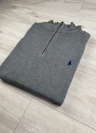 Quarter Half Zip Sweat Pull Col Camionneur | Ralph Lauren | Gris Logo brodé | Taille XL Homme, marca: Ralph Lauren, estado: Muy bueno, tamaño: XL, 50,00 €, 53,20 € Protección al comprador Pro incluida