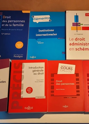 Lot de 7 livres de droit 1ère année Neufs Dalloz, état: Neuf sans étiquette, 100,00 €, 105,70 € Protection acheteurs incluse