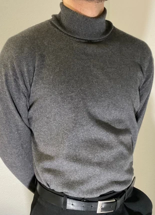 Pull Vintage Gris BAXTER col roulé style Old Money Élégant – 00122, merk: Vintage Dressing, staat: Heel goed, maat: XL, € 12,99, € 14,34 inclusief Kopersbescherming