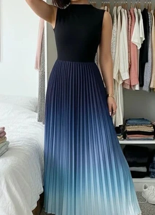 Robe bleu dégradée classe - femme taille S, marca: Solenne Air, estado: Muito bom, tamanho: S / 36 / 8, €34.90, €37.35 inclui Proteção do Comprador