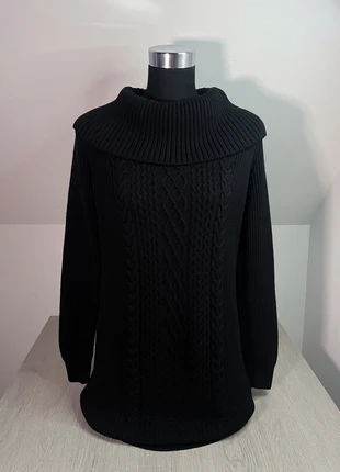 Tommy Hilfiger | Robe Pull Noir Col Bénitier (Taille M) | PTF-357, merk: Tommy Hilfiger, staat: Heel goed, maat: M / 38 / 10, € 34,90, € 37,35 inclusief Kopersbescherming Pro