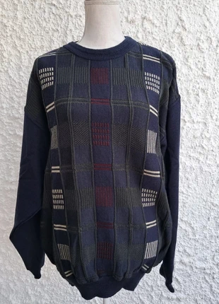 Pull Vintage BasicLine Bleu Marine Taille 52-54 💜, marque: basic line, état: Bon état, taille: XL, 29,90 €, 32,10 € Protection acheteurs (Pro) incluse