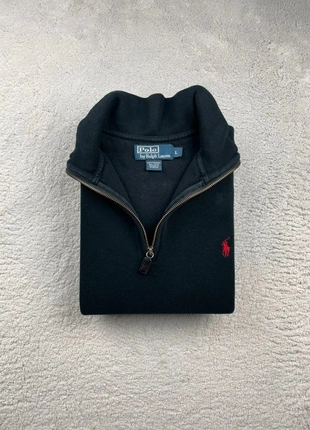 Pull Half Zip Col camionneur/zippé 1/4 zip Polo Ralph Lauren Noir logo brodé Rouge L Homme, brand: Polo Ralph Lauren, condition: Very good, size: L, €54.90, €58.35 includes Buyer Protection Pro