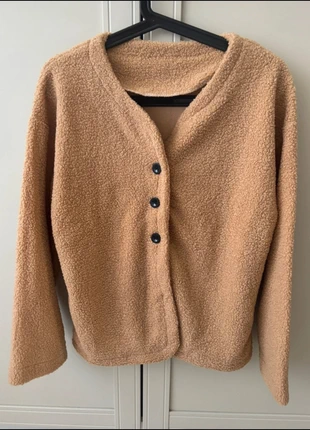 Cozy Teddy-Jacke / Fleece-Cardigan – Camel, merk: Sonstiges, staat: Nieuw zonder prijskaartje, maat: S / 36 / 8, € 5,00, € 5,95 inclusief Kopersbescherming