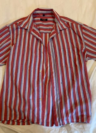 Seven Miles striped vintage boxy button up polo, merk: Seven Miles, staat: Veelgebruikt, maat: XL, € 5,00, € 5,95 inclusief Kopersbescherming