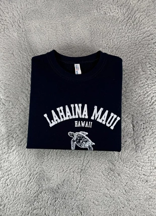 Pull Col Rond Jerzees Sweat Vintage Sweatshirt coton Maui Hawaii | Bleu Marine | Taille L 00580, marke: Jerzees, zustand: Sehr gut, größe: L, 8,00 €, 9,10 € beinhaltet Vinted-Käuferschutz Pro