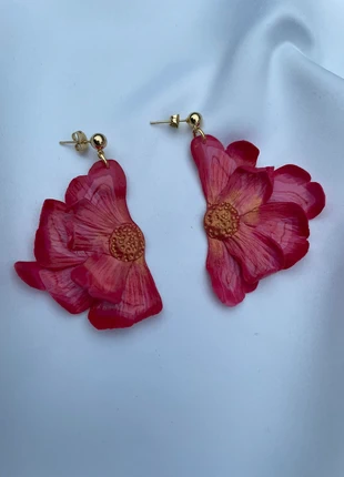 Hermosos pendientes colgantes media flor, staat: Nieuw met prijskaartje, € 7,00, € 8,05 inclusief Kopersbescherming