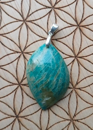 Amazonite faite main en pierre véritable et bélière argent, marque: Pierre, état: Neuf sans étiquette, 20,00 €, 21,70 € Protection acheteurs incluse