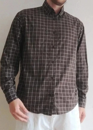 Chemise Eden park marron vintage à carreaux taille L homme, marca: Eden Park, estado: Muy bueno, tamaño: L, 14,00 €, 15,40 € Protección al comprador incluida