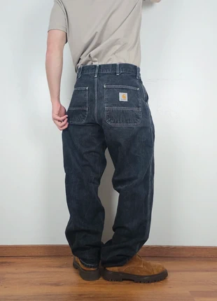 Carhartt Simple Pant noir délavé – W32 L32 – Coupe large, marca: Carhartt, estado: Muito bom, tamanho: PT 42 | W32, €55.00, €58.45 inclui Proteção do Comprador Pro