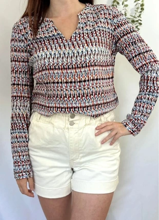 Blouse Caroll col V à motifs taille 40, brand: Caroll, condition: Very good, size: L / 40 / 12, €10.00, €11.20 includes Buyer Protection Pro