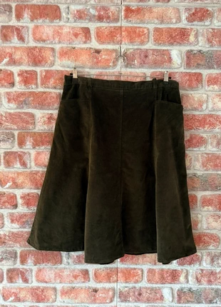 90s Vintage Dark Green Corduroy Midi Skirt, brand: Country Collection, condition: Very good, size: L / UK 16-18, £25.00, £26.95 includes Buyer Protection Pro