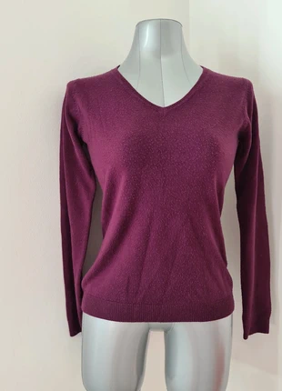 💜 Pull col V prune - Taille M, marque: Gémo, état: Satisfaisant, taille: M / 38 / 10, 3,00 €, 3,85 € Protection acheteurs incluse