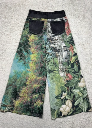 Art Tapestry Wide-Leg Pants – Botanical Garden Scene – One of One – Size 34 (EU 40), marca: Vintage Dressing, estado: Muy bueno, tamaño: L / 40 / 12, 120,00 €, 126,70 € Protección al comprador incluida