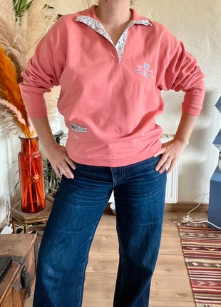 Sweat corail orangé Trevois – charme rétro & détails fleuris irrésistibles, marque: Vintage Dressing, état: Très bon état, taille: L / 40 / 12, 22,00 €, 23,80 € Protection acheteurs incluse