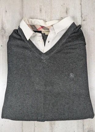 Pull Burberry homme | Noir | Taille L | Col V | Très bon état | logo brodé, brand: Burberry, condition: Very good, size: L, €35.00, €37.45 includes Buyer Protection