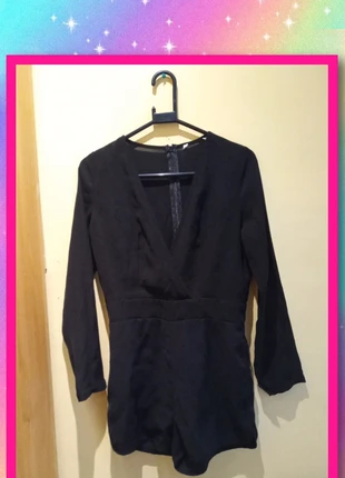 WYLDR, size 6, black, long sleeve, deep v-neck, playsuit, brand: Wyldr, condition: Very good, size: XS / UK 4-6, £3.50, £4.38 includes Buyer Protection