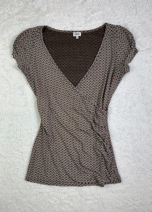 Haut à motif marron et beige vintage y2k Etam, brand: Vintage Dressing, condizioni: Ottime, taglia: S / IT 40 / EU 36, €14.00, €15.40 include la Protezione acquisti