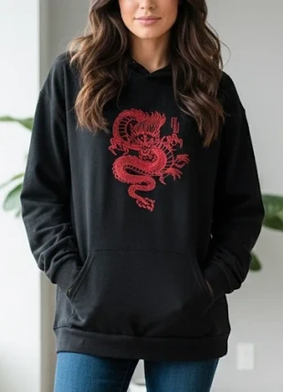 Sweat à capuche léger dragon, brand: Shein, condition: Good, size: M / 38 / 10, €1.00, €1.75 includes Buyer Protection
