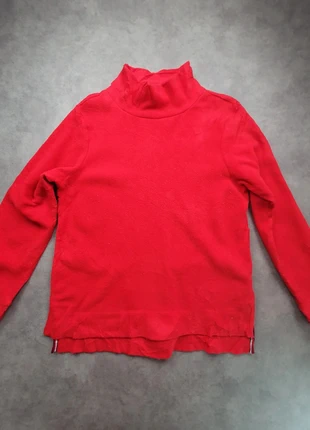 R108 Veste femme Polaire Tommy Hilfiger L rouge col montant drapeau brodé texture douce chaud hiver, brand: Tommy Hilfiger, condition: Very good, size: L / 40 / 12, €24.00, €25.90 includes Buyer Protection Pro