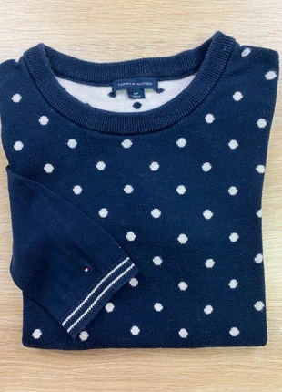 Pull col rond à petits pois femme | Taille S | Tommy Hilfiger | Bleu marine / Blanc |#PU69, brand: Tommy Hilfiger, condition: Very good, size: S / 36 / 8, €13.00, €14.35 includes Buyer Protection