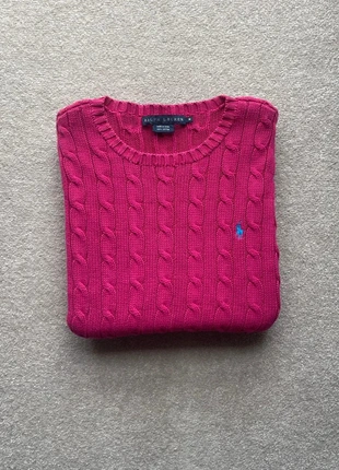 Ralph Lauren Cable Knit Crewneck - Pink - Medium, brand: Ralph Lauren, condition: Very good, size: M / UK 12-14, £32.00, £34.30 includes Buyer Protection