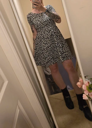 Size 10 Dorothy Perkins Black & white leopard animal print skater dress, brand: Dorothy Perkins, condition: Very good, size: S / UK 8-10, £7.50, £8.58 includes Buyer Protection