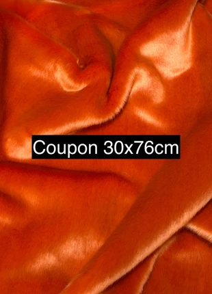 🧡 Fausse fourrure orange | Coupon 30×76 cm | Poil 1,5 cm ultra doux, brand: Fourrure, condition: Very good, €9.00, €10.15 includes Buyer Protection Pro