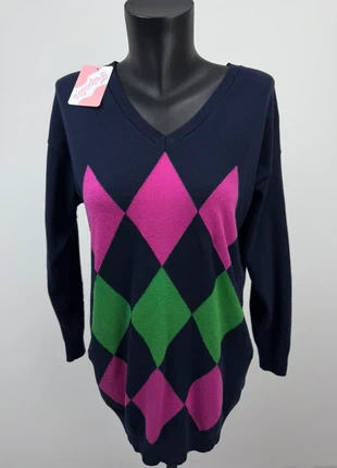 Pull col v à carreaux bleu marine Tommy Hilfiger – L Femme #TommyF289, marque: Tommy Hilfiger, état: Très bon état, taille: L / 40 / 12, 14,90 €, 16,35 € Protection acheteurs (Pro) incluse