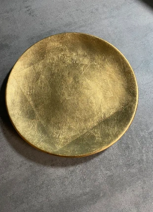 Piatto dorato di dimensioni di 20 centimetri, marque: artigianato, état: Très bon état, 5,00 €, 5,95 € Protection acheteurs incluse