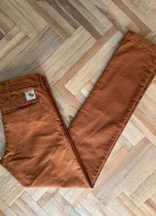 Pantalon Carhartt WIP Sid Pant W26/L32 Marron Rouille Slim, marca: Carhartt, estado: Muito bom, tamanho: PT 36 | W26, €29.90, €32.10 inclui Proteção do Comprador