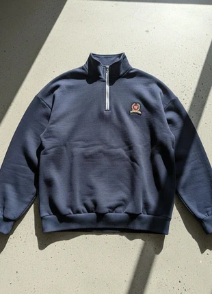 Pull bleu marine col zippé / sobre / casual / comfort / unisexe, marque: Royal Crest Studio., état: Très bon état, taille: M, 49,90 €, 53,10 € Protection acheteurs incluse