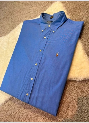 Chemise oxford bleu moyen – Polo Ralph Lauren 284N, marca: Ralph Lauren, estado: Bueno, tamaño: XL, 21,38 €, 23,15 € Protección al comprador Pro incluida