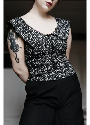 Vintage off shoulder top (s), merk: Vintage Dressing, staat: Heel goed, maat: S / 36 / 8, € 9,99, € 11,19 inclusief Kopersbescherming Pro