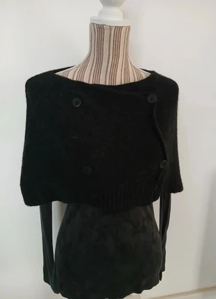 Petit gilet cape noire Comptoir des Cotonniers double boutonnage taille unique TU laine alpaga, marque: Comptoir des Cotonniers, état: Très bon état, taille: Taille unique, 18,00 €, 19,60 € Protection acheteurs incluse