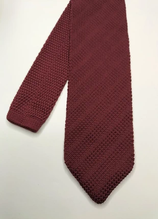 Cravate en tricot rouge bordeaux, condition: New without tags, €10.00, €11.20 includes Buyer Protection