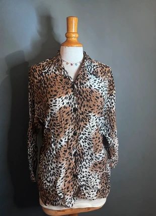 🐆 Chemise vintage léopard, brand: Vintage Dressing, condition: Very good, size: XL / 42 / 14, €12.00, €13.30 includes Buyer Protection