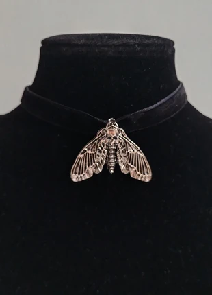 Decadence ~ collarino goth con falena teschio 💀, marque: goth, état: Très bon état, 9,90 €, 11,10 € Protection acheteurs incluse