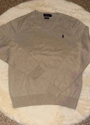 Pull léger Ralph Lauren 100% coton Homme gris col en V 🩶, marque: Ralph Lauren, état: Très bon état, taille: M, 24,00 €, 25,90 € Protection acheteurs incluse