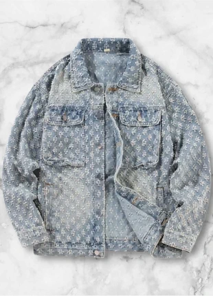 Veste en jean bleu clair blancs taille M style streetwear oversize Y2K vintage, marque: y2k, état: Très bon état, taille: M, 50,00 €, 53,20 € Protection acheteurs (Pro) incluse
